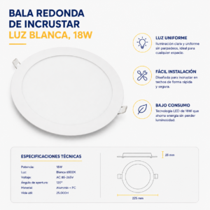bala led panel 18v