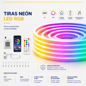 tiras lead neon gaming ideal para espacios interior y exterior