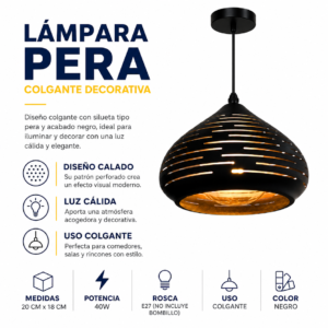 Lámpara tipo pera colgante