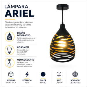 Lámpara colgante Ariel