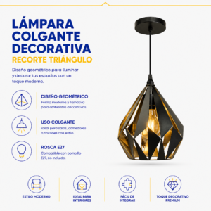 Lámpara recorte negra