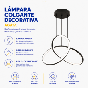 Lámpara Ágata negra