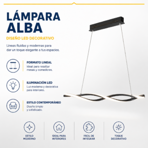 Lámpara Alba 3 tonos