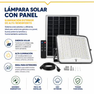 Reflector LED con panel solar
