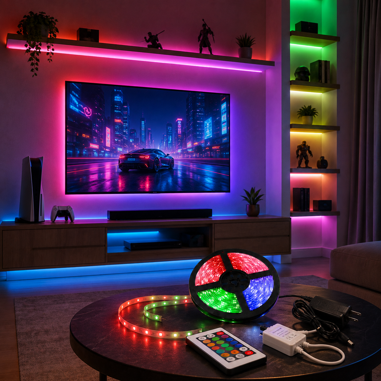Cinta LED x 5 metros con fuente - Image 2