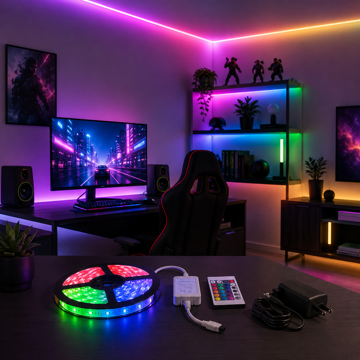 Cinta LED x 5 metros con fuente - Image 3