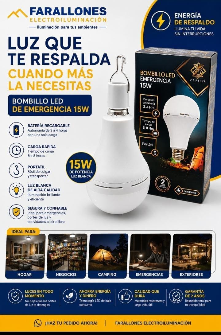 Bombillo Recargable para Plafon