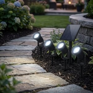 Kit de 4 estacas solares para jardines